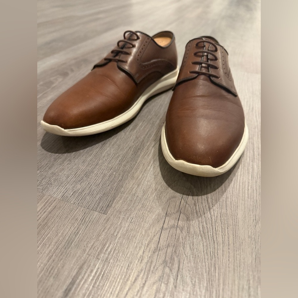 Johnston & Murphy Hennings Plain Toe in Mahogany Full Grain - Picture 2 of 10